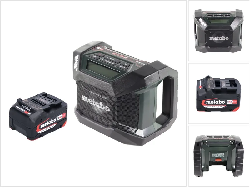 R 12-18 DAB+ BT accu bouwradio 12-18 V DAB+ + 1x accu 4,0 Ah - zonder oplader von Metabo, Grün – Produktbild