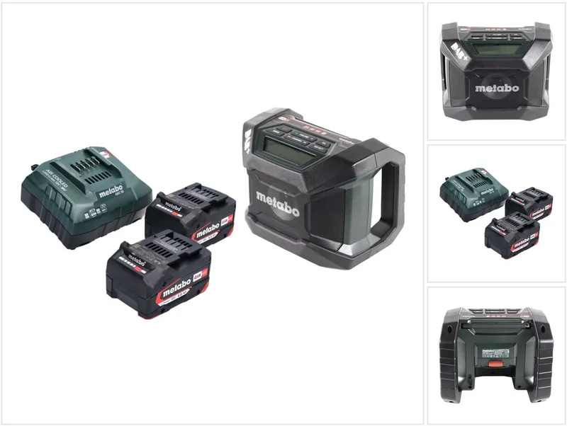 R 12-18 DAB+ BT accu bouwradio 12-18 V DAB+ + 2x accu 4,0 Ah + oplader de Metabo, Noir – image du produit