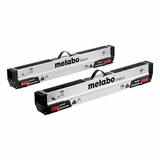 Sägebock Arbeitsbock Set MAB 82, 1180 kg max. Belastbarkeit, (2-St), höhenverstellbare Standbeine, klappbar, Tragegriff für Transport by Metabo, Black, Silver – product image 2 of 6