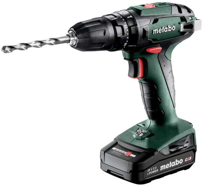 SB 18 -Perceuse à percussion sans fil + 2 batteries, + accessoires de Metabo – image du produit