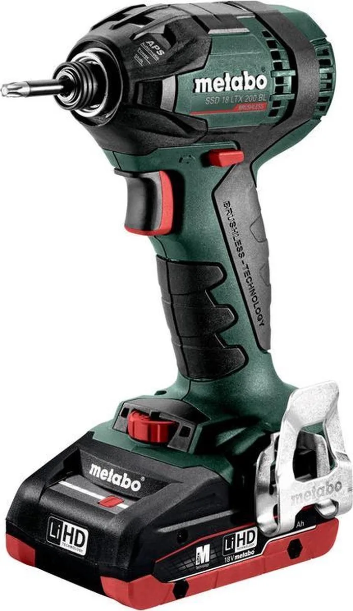 SSD 18 LTX 200 BL 18V LiHD accu slagschroevendraaier set (2x 4.0Ah accu) in koffer - koolborstelloos by Metabo – product image