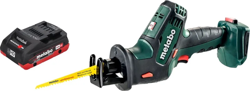 SSE 18 LTX Compact accu reciprozaag sabelszaag 18 V 13 mm + 1x LiHD accu 4,0 Ah - zonder oplader van Metabo – productafbeelding