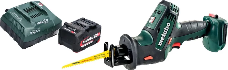 SSE 18 LTX Compact accu reciprozaag sabelszaag 18 V 13 mm + 1x accu 4,0 Ah + oplader de Metabo – image du produit