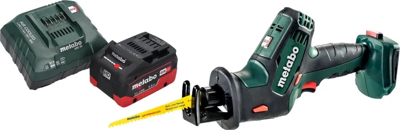 SSE 18 LTX Compact accu reciprozaag sabelszaag 18 V 13 mm + 1x LiHD accu 5,5 Ah + oplader de Metabo – image du produit