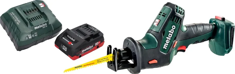 SSE 18 LTX Compact accu reciprozaag sabelszaag 18 V 13 mm + 1x LiHD accu 4,0 Ah + oplader de Metabo – image du produit