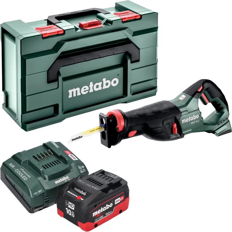 SSEP 18 LT accu-reciprozaag 18 V 32 mm + 1x LiHD accu 10,0 Ah + oplader + Metabox de Metabo – image du produit