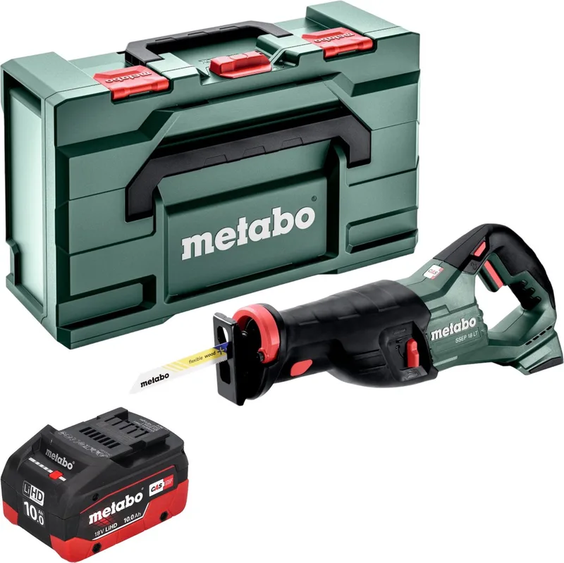 SSEP 18 LT accu-reciprozaag 18 V 32 mm + 1x LiHD accu 10,0 Ah + Metabox - zonder oplader van Metabo – productafbeelding