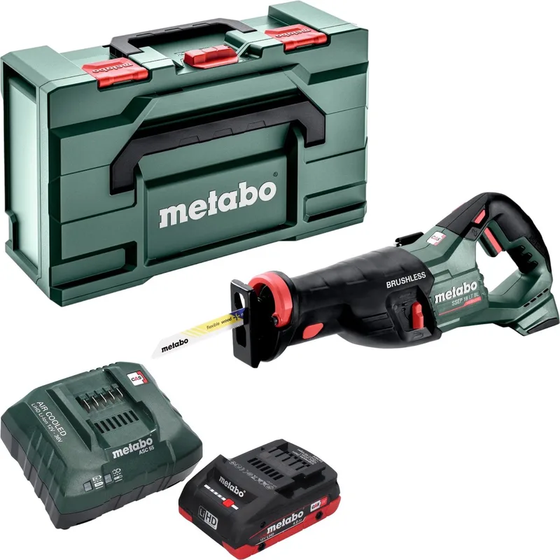 SSEP 18 LT BL accu reciprozaag 18 V 32 mm borstelloos + 1x LiHD accu 4.0 Ah + lader + metabox de Metabo – image du produit