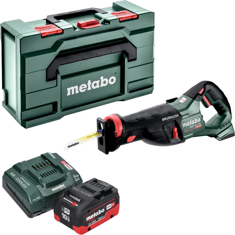SSEP 18 LT BL accu reciprozaag 18 V 32 mm borstelloos + 1x LiHD accu 10.0 Ah + lader + metabox von Metabo – Produktbild