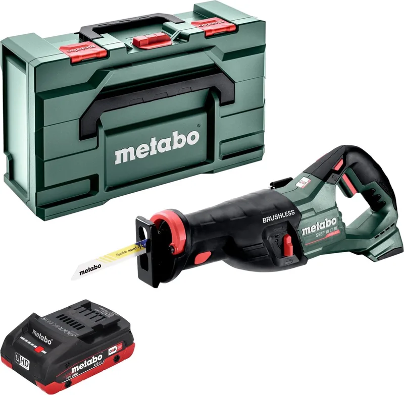 SSEP 18 LT BL accu reciprozaag 18 V 32 mm borstelloos + 1x LiHD accu 4.0 Ah + metabox - zonder lader von Metabo – Produktbild