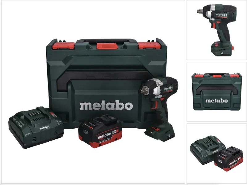 SSW 18 LT 300 BL accu-slagmoersleutel 18 V 300 Nm borstelloos + 1x oplaadbare accu 8.0 Ah + lader + metaBOX by Metabo – product image
