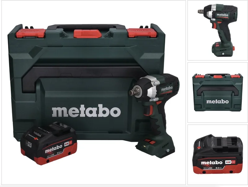 SSW 18 LT 300 BL accu-slagmoersleutel 18 V 300 Nm borstelloos + 1x oplaadbare accu 8.0 Ah + metaBOX - zonder oplader by Metabo – product image