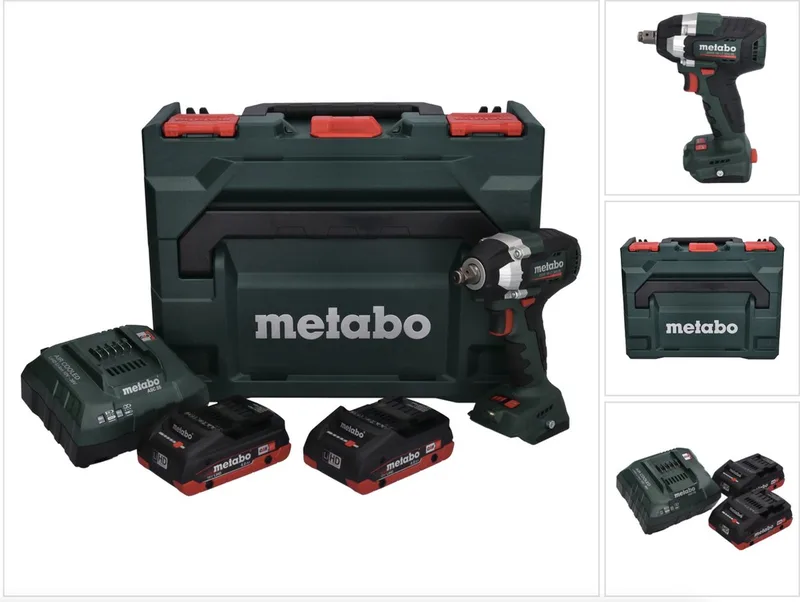 SSW 18 LT 300 BL accu-slagschroevendraaier 18 V 300 Nm borstelloos + 2x accu 4,0 Ah + oplader + metaBOX von Metabo – Produktbild
