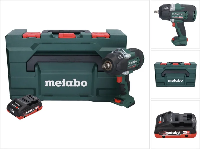 SSW 18 LTX 1450 BL accu-slagmoersleutel 18 V 1450 Nm borstelloos + 1x oplaadbare accu 4.0 Ah + metaBOX - zonder oplader von Metabo – Produktbild