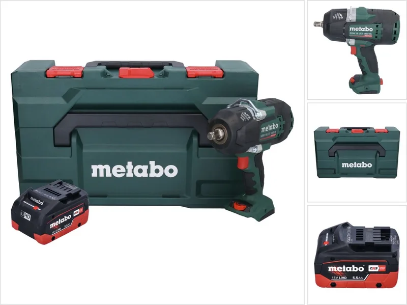 SSW 18 LTX 1450 BL accu-slagmoersleutel 18 V 1450 Nm borstelloos + 1x oplaadbare accu 5,5 Ah + metaBOX - zonder oplader de Metabo – image du produit