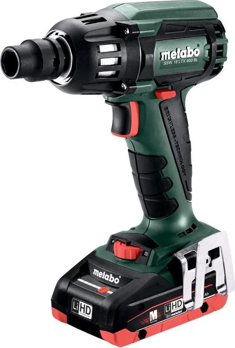 SSW 18 LTX 400 BL 18V LiHD Accu slagmoersleutel set (2x 4.0Ah accu) in koffer - 400Nm - 1/2"" - koolborstelloos" de Metabo – image du produit