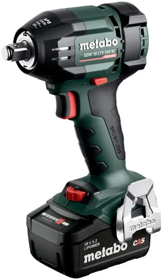 SSW 18 LTX 550 BL 602404650 Clé à chocs sans fil 18 V Nombre d’accus fournis 2 5.2 Ah Li-Ion de Metabo – image du produit 1 sur 2