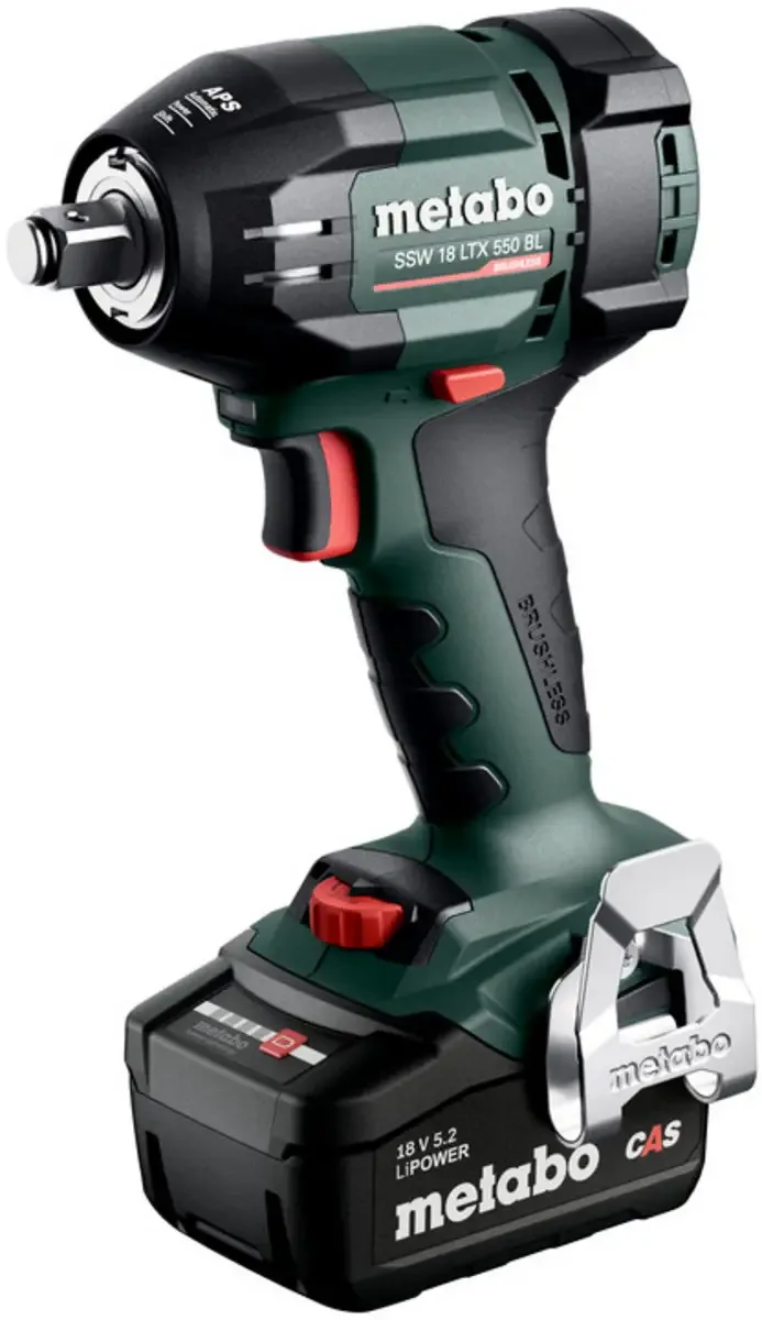 SSW 18 LTX 550 BL 602404650 Clé à chocs sans fil 18 V Nombre d’accus fournis 2 5.2 Ah Li-Ion de Metabo – image du produit 1 sur 2
