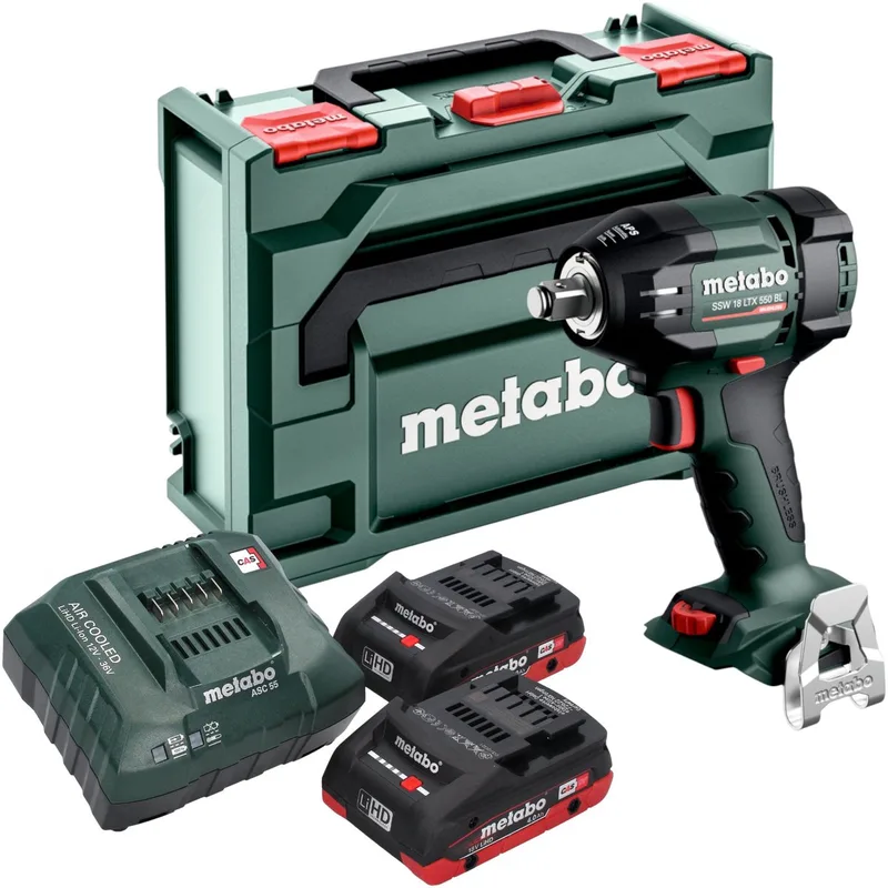 SSW 18 LTX 550 BL 602404800 Clé à chocs sans fil 18 V Nombre d’accus fournis 2 4 Ah Li-Ion de Metabo – image du produit