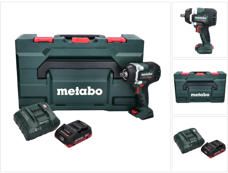 SSW 18 LTX 800 BL accu-slagmoersleutel 18 V 800 Nm 1/2" borstelloos + 1x accu 4,0 Ah + oplader + metaBOX von Metabo – Produktbild