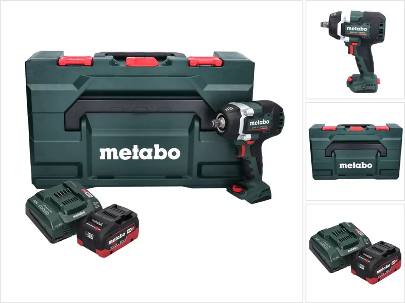 SSW 18 LTX 800 BL accu-slagmoersleutel 18 V 800 Nm 1/2" borstelloos + 1x accu 8,0 Ah + oplader + metaBOX by Metabo – product image