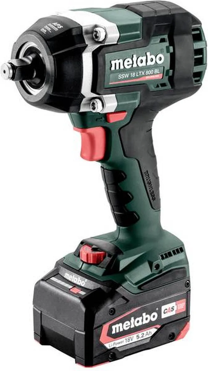 SSW 18 LTX 800 BL Accu-slagschroevendraaier/-slagmoersleutel 18V 2x5.2Ah LiPOWER; Lader ASC 55; meta de Metabo – image du produit
