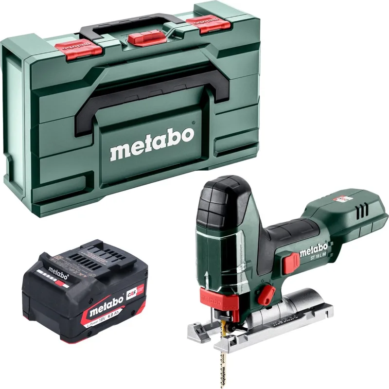 ST 18 L 90 accu-decoupeerzaag 18 V 90 mm + 1x accu 4,0 Ah + Metabox - zonder oplader fra Metabo – produktbillede