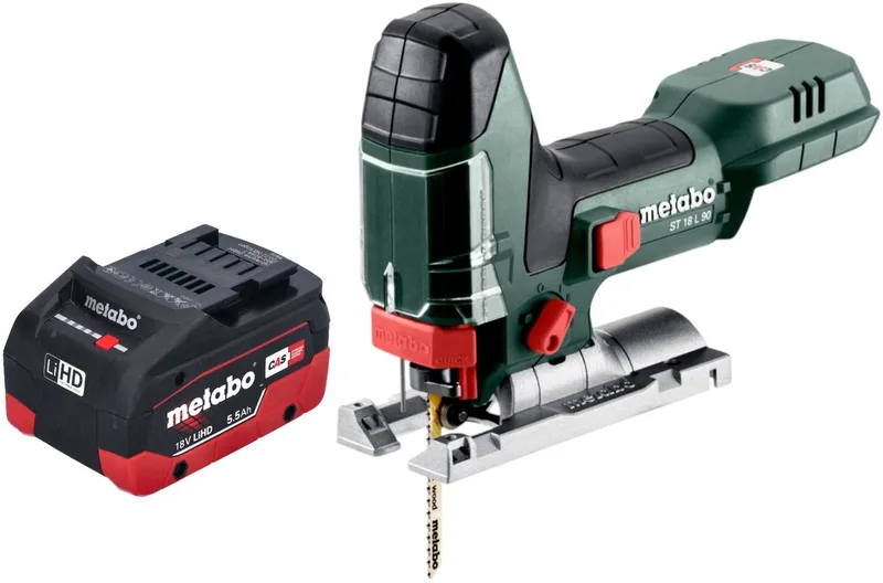 ST 18 L 90 accu-decoupeerzaag 18 V 90 mm + 1x LiHD-accupack 5,5 Ah - zonder oplader de Metabo – image du produit