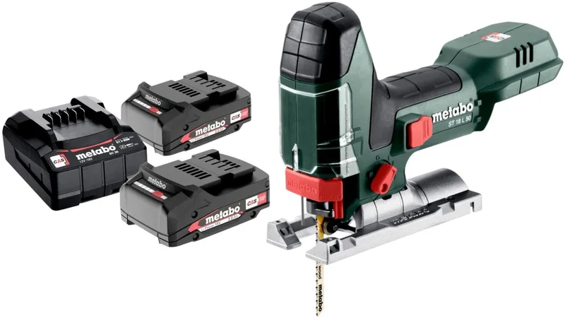 ST 18 L 90 accu-decoupeerzaag 18 V 90 mm + 2x accu 2,0 Ah + oplader de Metabo – image du produit