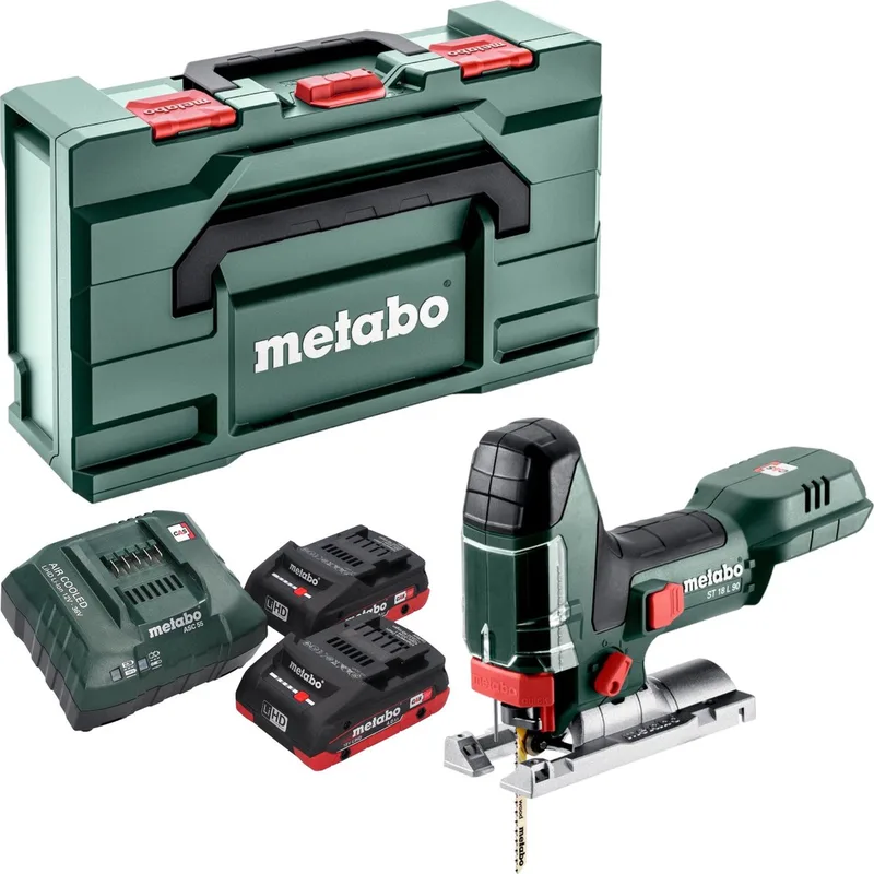 ST 18 L 90 accu-decoupeerzaag 18 V 90 mm + 2x accu 4,0 Ah + oplader + Metabox von Metabo – Produktbild