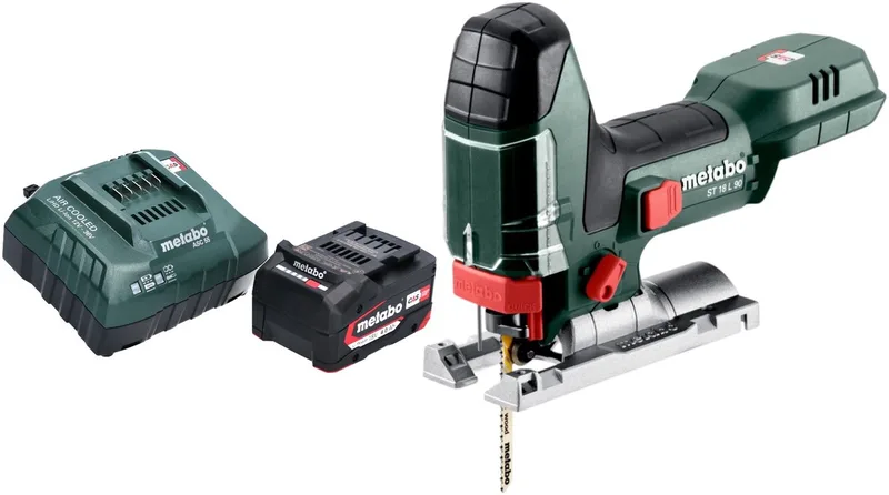 ST 18 L 90 accudecoupeerzaag 18 V 90 mm + 1x accu 4.0 Ah + lader von Metabo – Produktbild