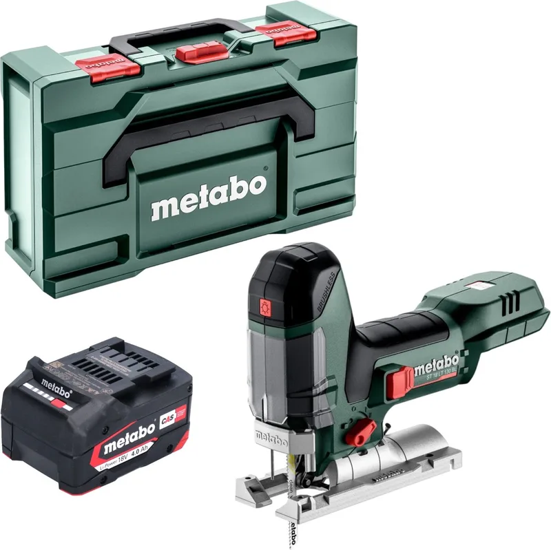 ST 18 LT 130 BL accu-decoupeerzaag 18 V 130 mm borstelloos + 1x LiHD-accu 4,0 Ah + Metabox - zonder oplader de Metabo – image du produit