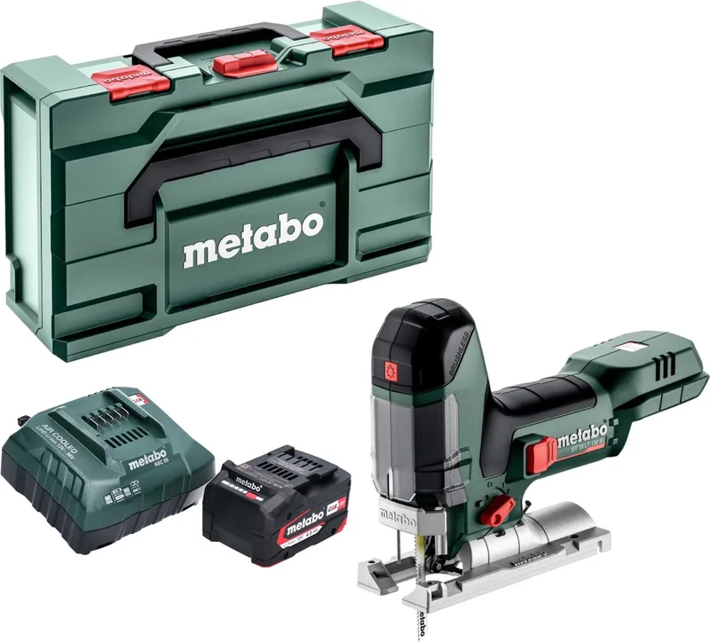 ST 18 LT 130 BL accu-decoupeerzaag 18 V 130 mm borstelloos + 1x accu 4,0 Ah + oplader + Metabox fra Metabo – produktbillede