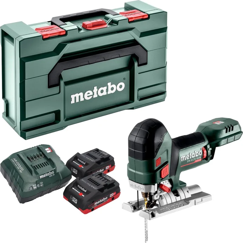 STA 18 LTX 150 BL accu-decoupeerzaag 18 V 150 mm borstelloos + 2x LiHD-accu 4,0 Ah + oplader + Metabox de Metabo – image du produit
