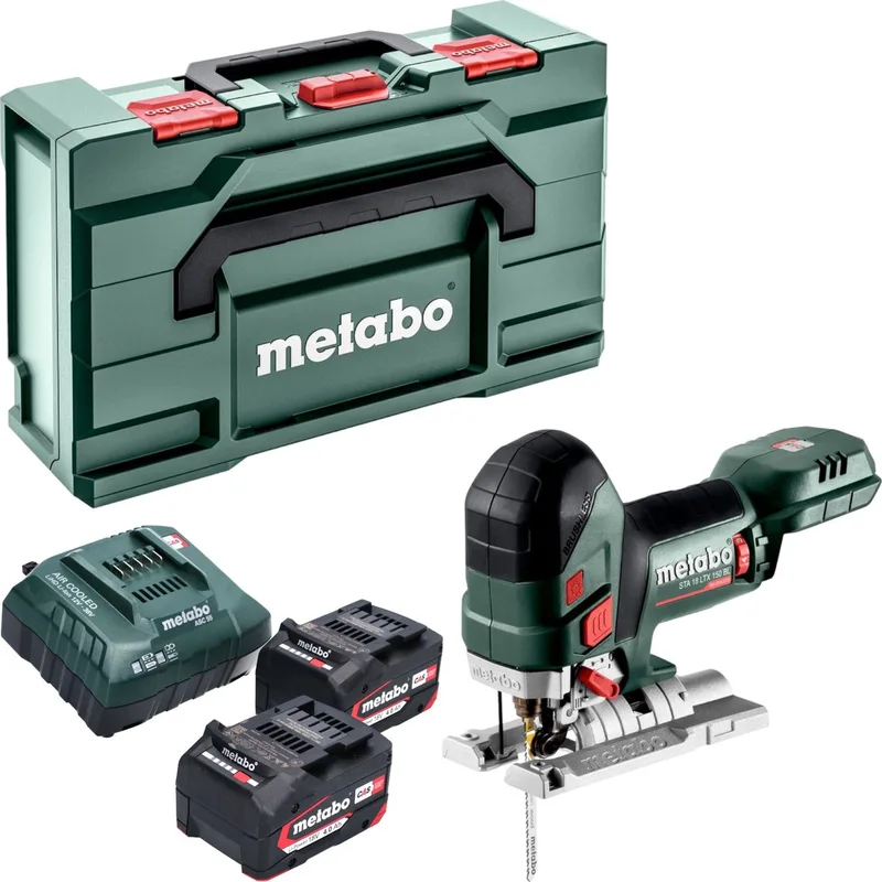 STA 18 LTX 150 BL accu-decoupeerzaag 18 V 150 mm borstelloos + 2x accu 4,0 Ah + oplader + Metabox de Metabo – image du produit
