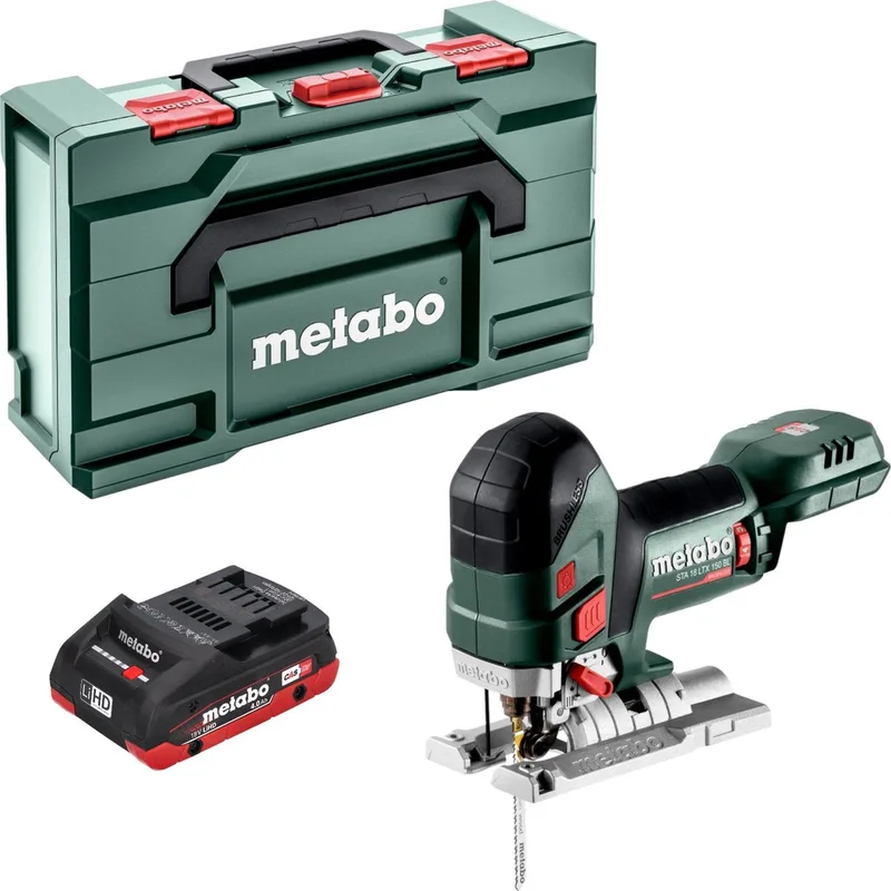STA 18 LTX 150 BL accu-decoupeerzaag 18 V 150 mm borstelloos + 1x LiHD-accu 4,0 Ah + Metabox - zonder oplader de Metabo – image du produit