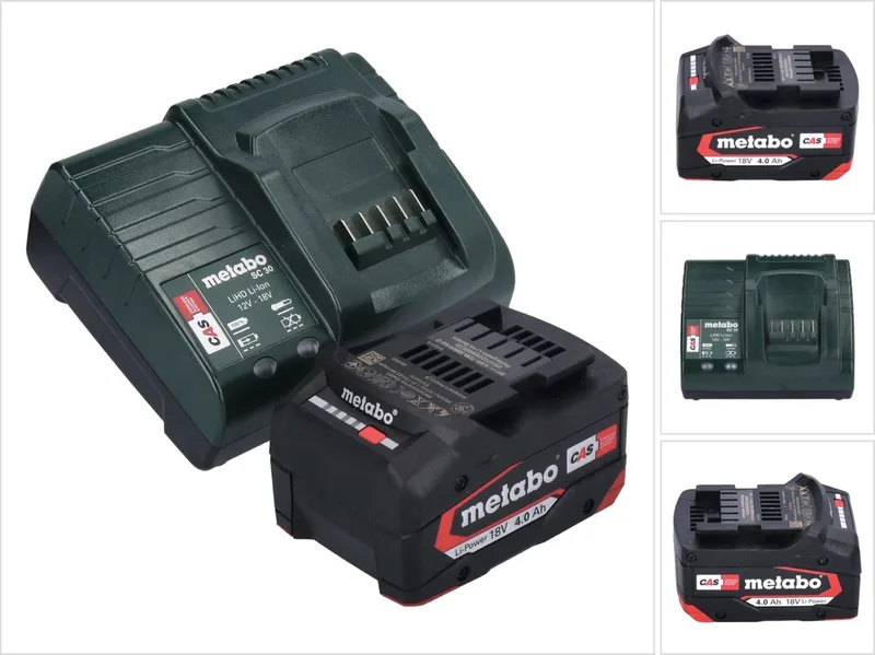 starter-set 1x accu 18V 4.0Ah + lader SC30 by Metabo – product image