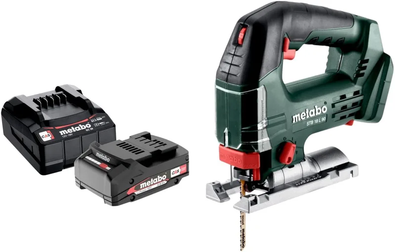 STB 18 L 90 accu-decoupeerzaag 18 V 90 mm + 1x accu 2,0 Ah + oplader von Metabo – Produktbild