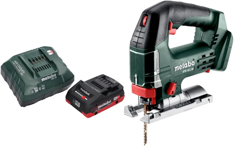 STB 18 L 90 accu-decoupeerzaag 18 V 90 mm + 1x LiHD accu 4,0 Ah + acculader von Metabo – Produktbild