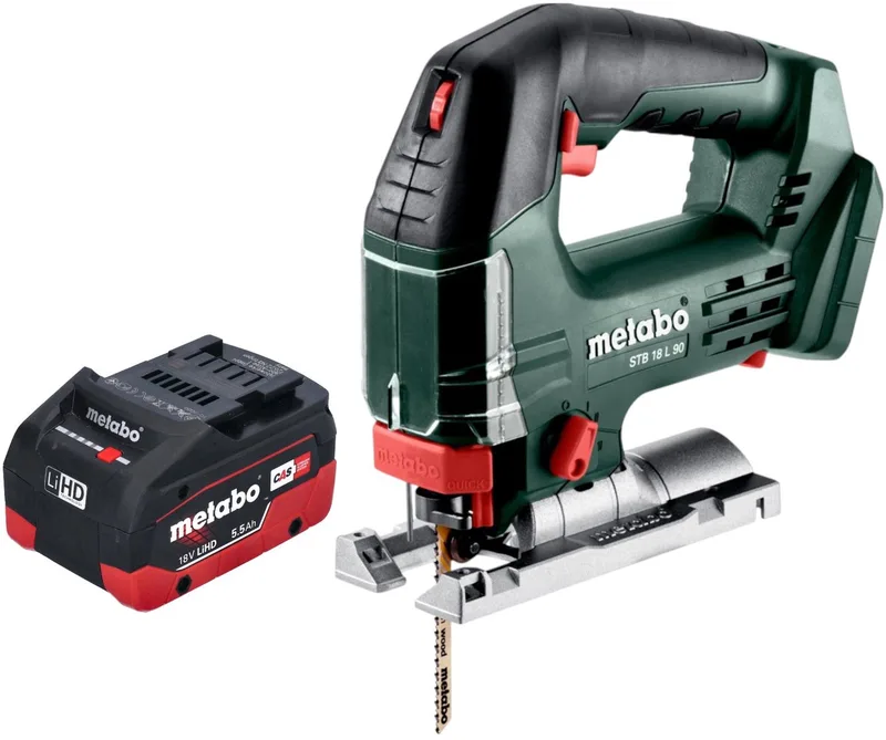 STB 18 L 90 accu-decoupeerzaag 18 V 90 mm + 1x LiHD accu 5,5 Ah - zonder lader de Metabo – image du produit