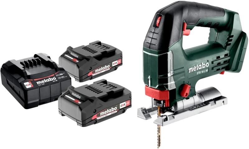 STB 18 L 90 accu-decoupeerzaag 18 V 90 mm + 2x accu 2,0 Ah + oplader von Metabo – Produktbild