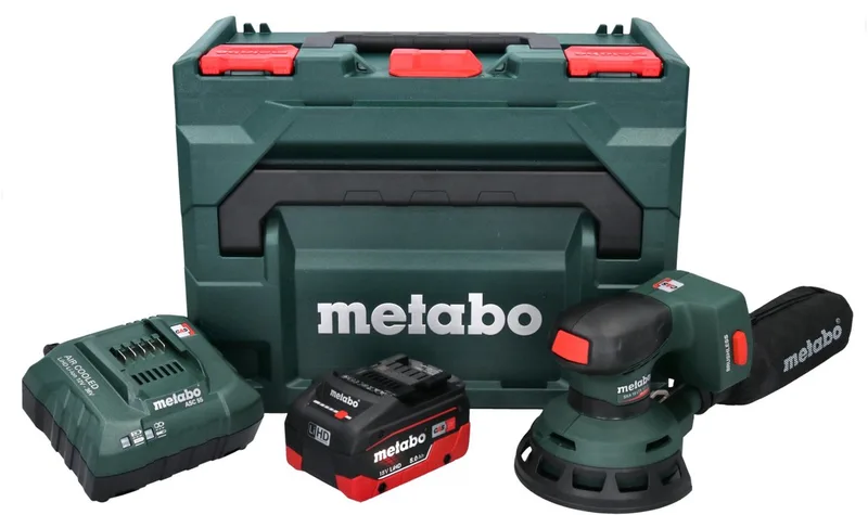SXA 18 LTX 125 BL accu excenterschuurmachine 18 V 125 mm borstelloos + 1x accu 8.0 Ah + lader + metaBOX by Metabo – product image