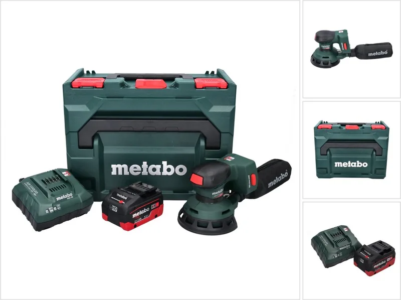 SXA 18 LTX 125 BL accu excenterschuurmachine 18 V 125 mm borstelloos + 1x oplaadbare accu 5,5 Ah + lader + metaBOX fra Metabo – produktbillede