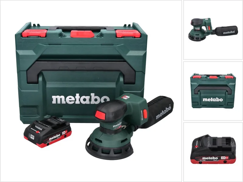 SXA 18 LTX 125 BL accu excenterschuurmachine 18 V 125 mm borstelloos + 1x accu 4.0 Ah + metaBOX - zonder lader de Metabo – image du produit