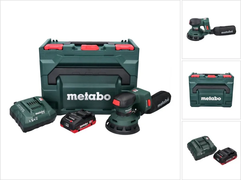 SXA 18 LTX 125 BL accu excenterschuurmachine 18 V 125 mm borstelloos + 1x accu 4.0 Ah + lader + metaBOX de Metabo – image du produit