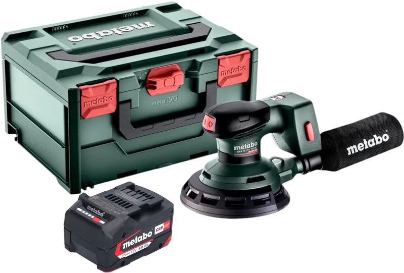 SXA 18 LTX 150 BL accuschuurmachine 18 V 150 mm borstelloos + 1x accu 4.0 Ah + metaBOX - zonder lader de Metabo – image du produit
