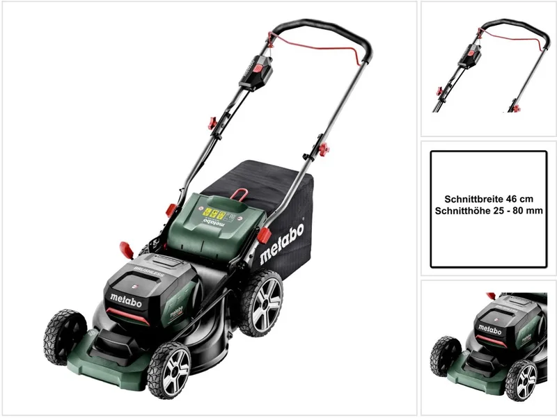 Tuinapparatuur - 26 V ACCU grasmaaier, 46 cm bereik, zonder accu, laders 601606850 van Metabo – productafbeelding 1 van 6