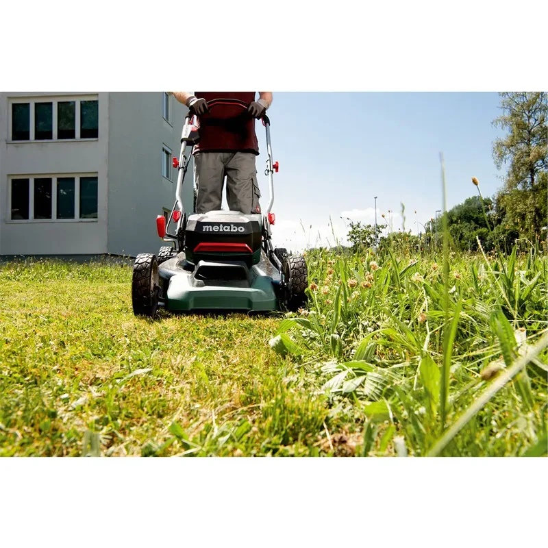 Tuinapparatuur - 26 V ACCU grasmaaier, 46 cm bereik, zonder accu, laders 601606850 van Metabo – productafbeelding 4 van 6