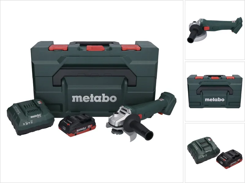W 18 L 9-125 accu haakse slijper 18 V 125 mm + 1x accu 4,0 Ah + oplader + metaBOX de Metabo – image du produit