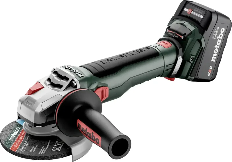 Meuleuse dangle sans fil Metabo WB 18 LT BL 11-125 613054650 125 mm 18 V 5.2 Ah de Metabo – image du produit